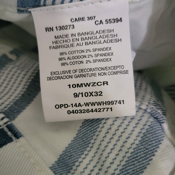 Wrangler Retro Bailey High Rise Flare Striped Jeans Blue White Denim Womens 9/10 - Picture 9 of 9